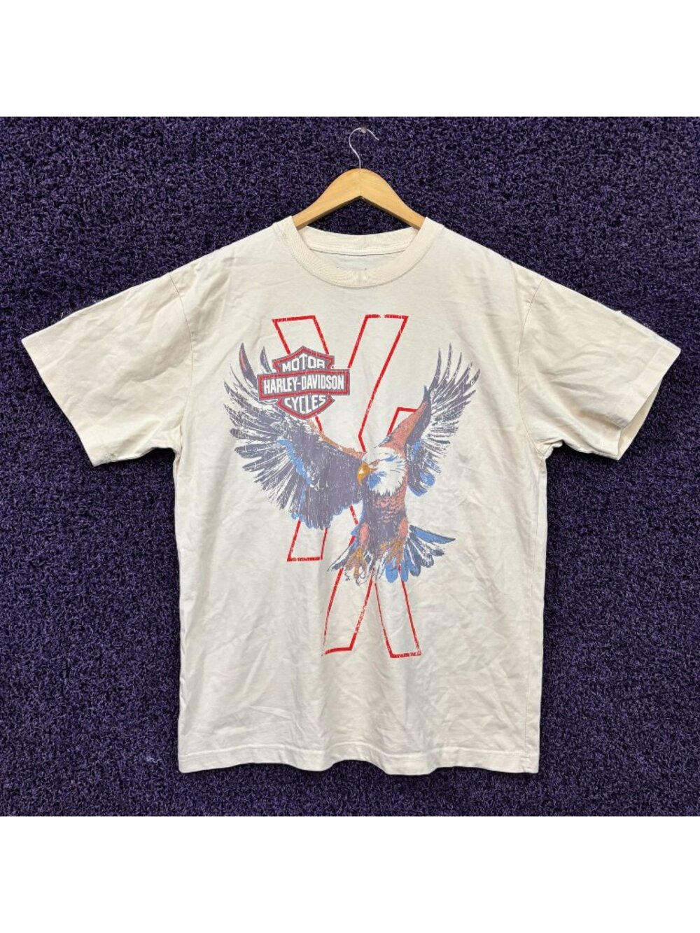Harley-Davidson Motorcycle x Machine Gun Kelly Lost Americana Eagle T-Shirt Size